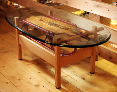 Flyer Sled converted to a table